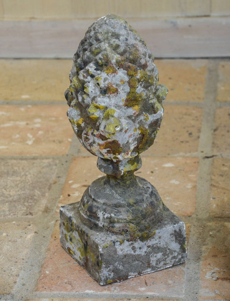 Pair of 19th Century Carved Stone Pineapple Finials 1